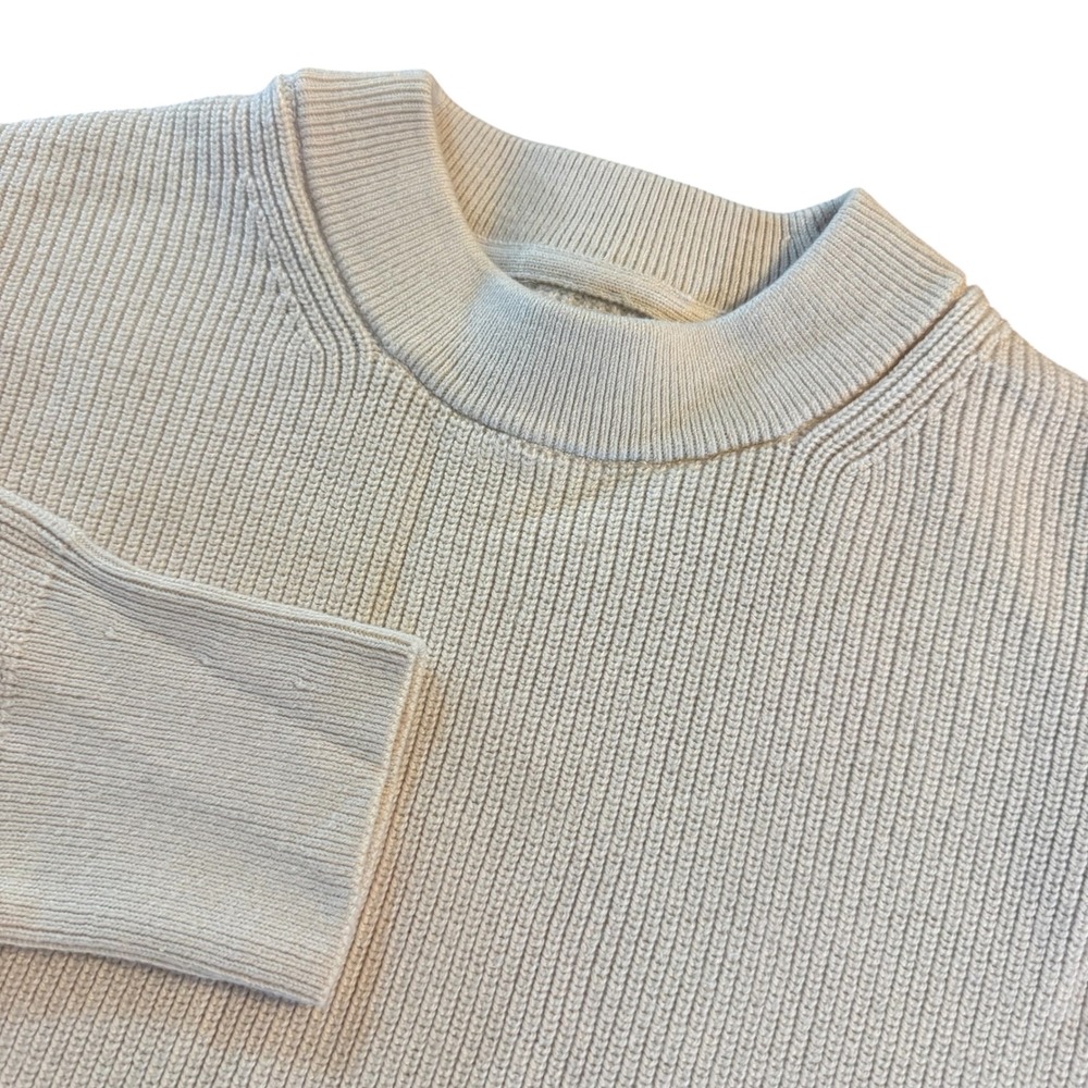 Lululemon Merino Wool-Blend Ribbed Crewneck Sweater Off White Womens 2